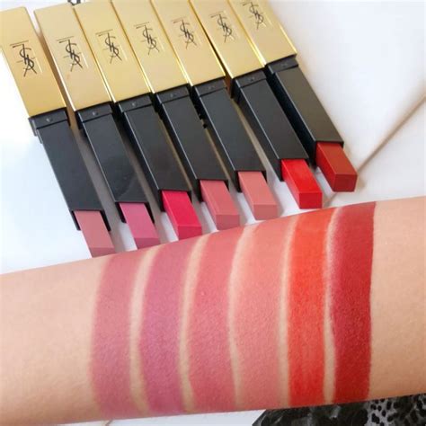 ysl rouge pur couture swatches|rouge pur couture matte lipstick.